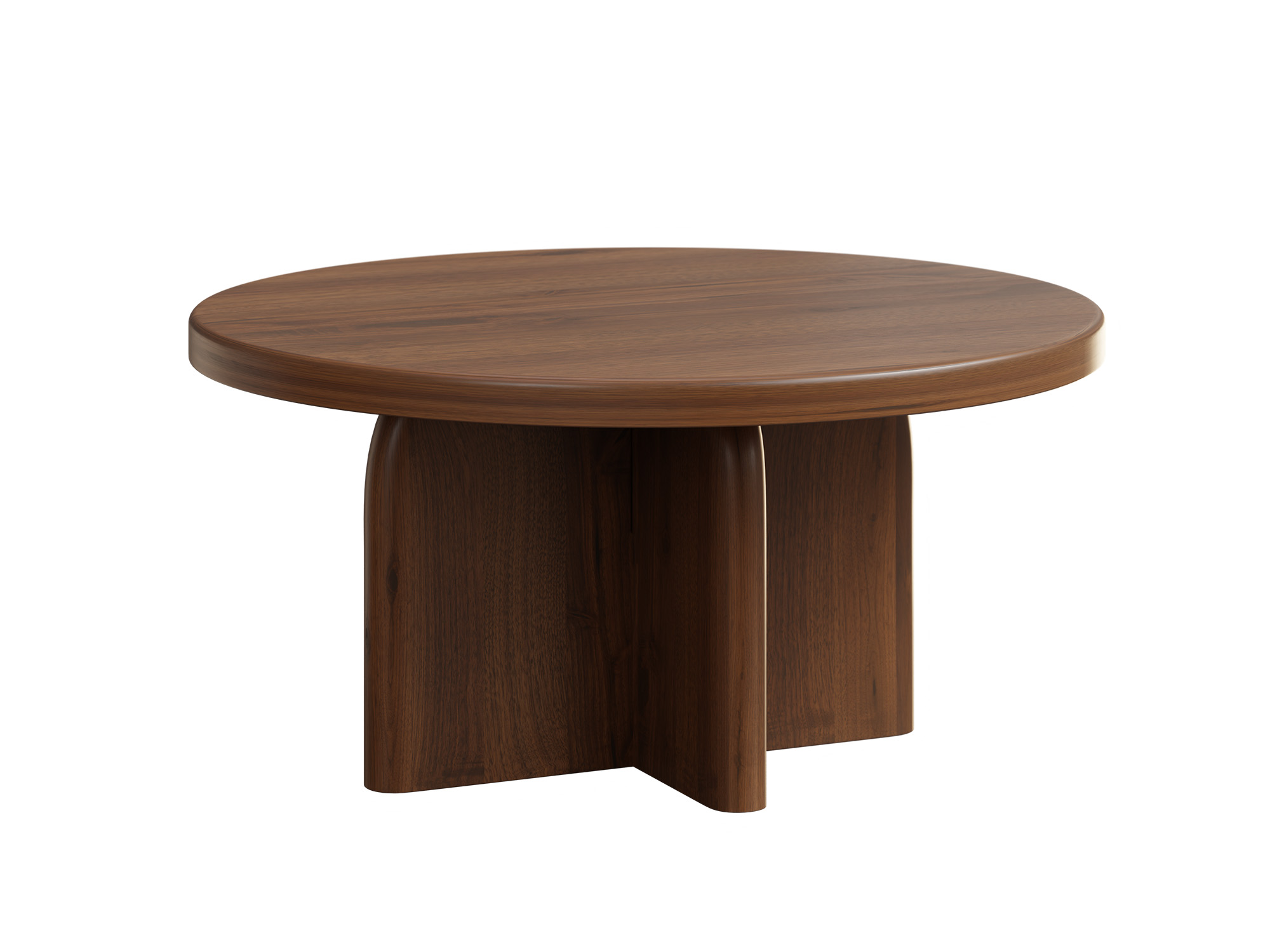 Urban Barnwood-Durham-Round Coffee Table-Rustic Walnut Natural