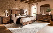 Urban Barnwood-Lenape-Collection-Room Setting-Rustic Walnut